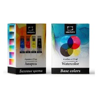Набор акварели Малевичъ Frida CMYK 4 цвета туба.